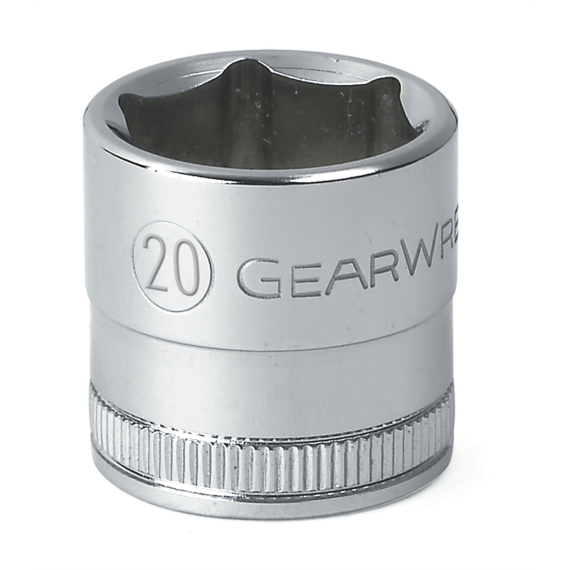GearWrench 3/8in. Drive 6-Point Shallow Socket — 20mm, Model# KDT80330